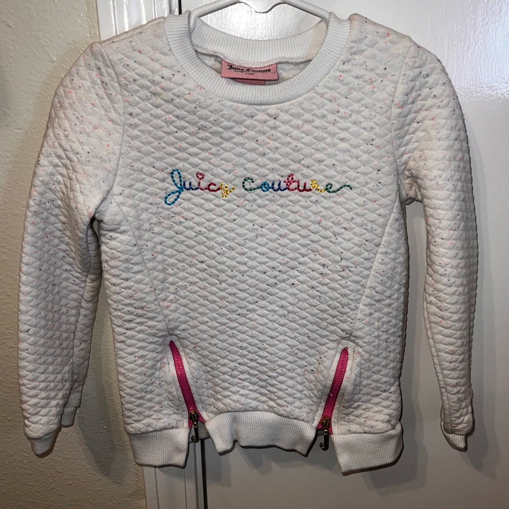 Juicy Couture White Quilted Sweatshirt